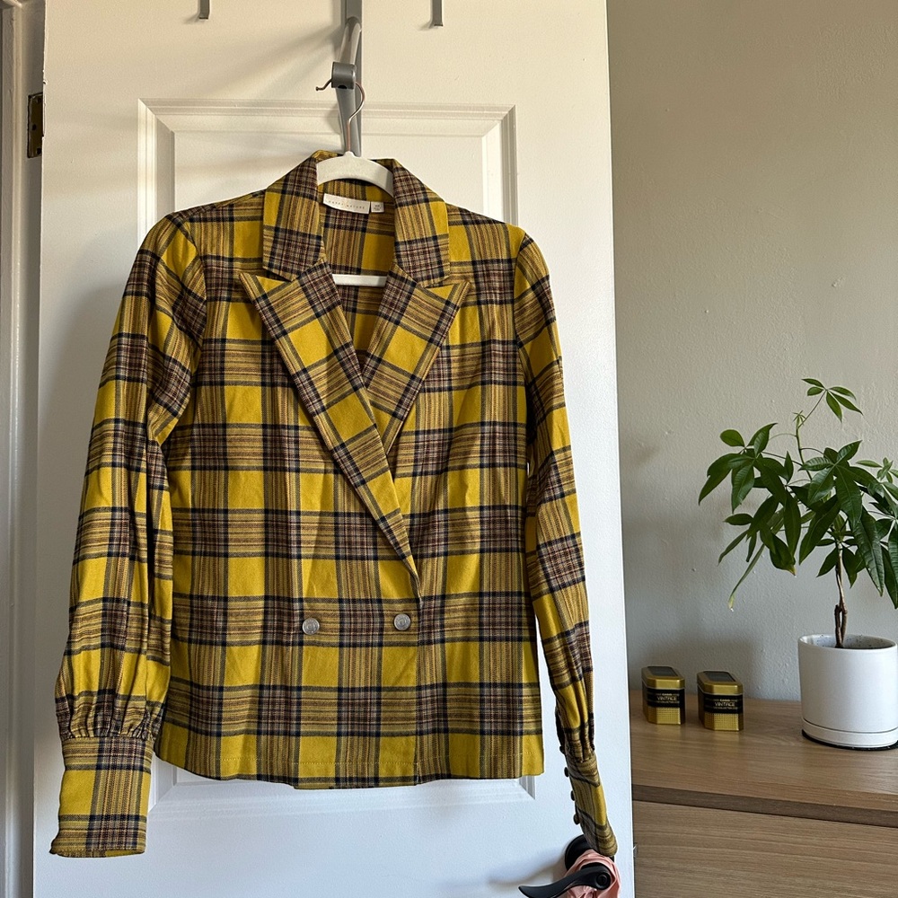 Plaid shirt blazer